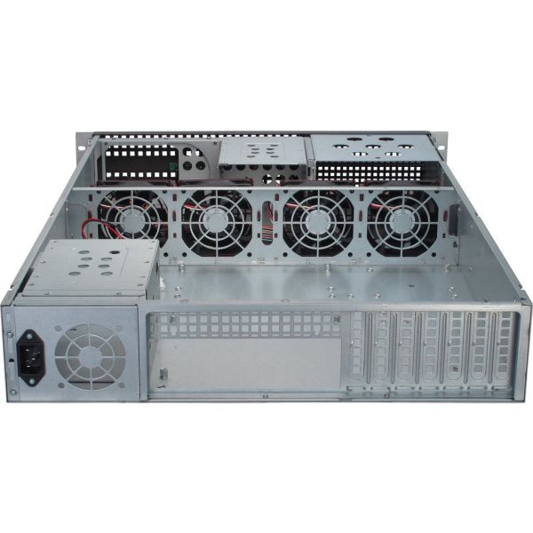 Inter-Tech 2U-2129N Rack Zwart, Zilver (88887194)