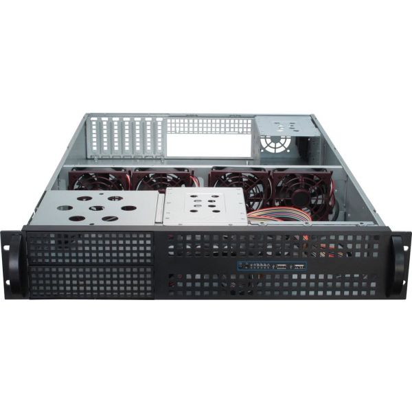 Inter-Tech 2U-2129N Rack Zwart, Zilver (88887194)