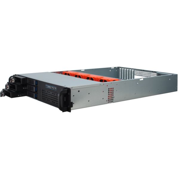 Inter-Tech IPC 2U-2406 Rack Zwart, Zilver (88887196)