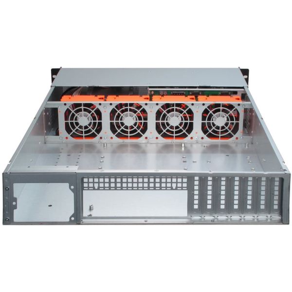 Inter-Tech IPC 2U-2406 Rack Zwart, Zilver (88887196)