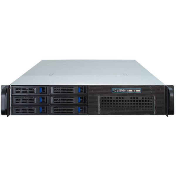 Inter-Tech IPC 2U-2406 Rack Zwart, Zilver (88887196)