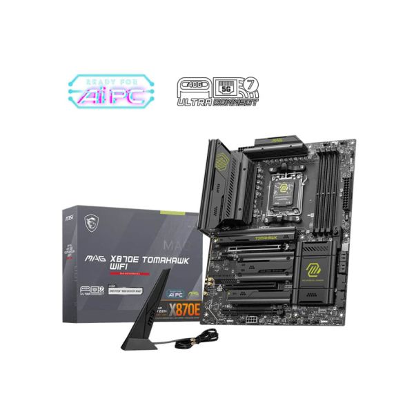 MSI MAG X870E TOMAHAWK WIFI moederbord AMD X870E Socket AM5 ATX (7E59-004R) MSI MAG X870E TOMAHAWK WIFI moederbord AMD X870E Socket AM5 ATX (7E59-004R)