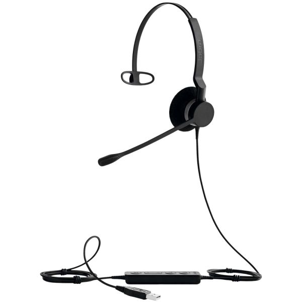 Jabra Biz 2300 USB UC Mono Headset Bedraad Hoofdband Kantoor/callcenter USB Type-A Zwart (2393-829-109)