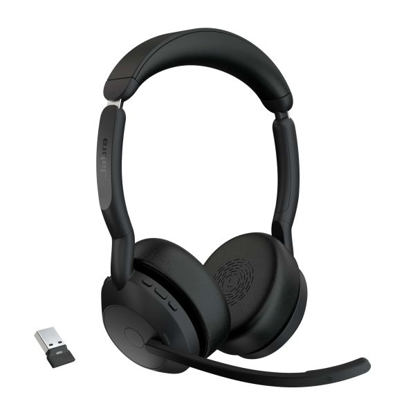Jabra Evolve2 55 Headset Draadloos Hoofdband Kantoor/callcenter Bluetooth Oplaadhouder Zwart (25599-989-999)