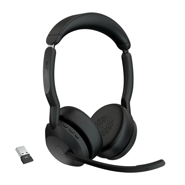 Jabra Evolve2 55 Headset Draadloos Hoofdband Kantoor/callcenter USB Type-C Bluetooth Oplaadhouder (25599-989-999)