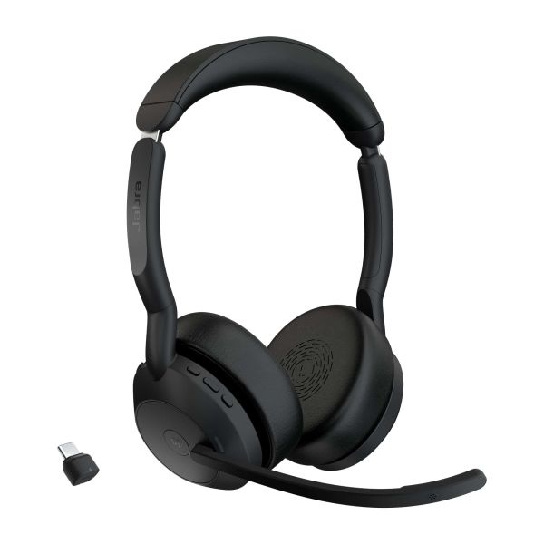 Jabra Evolve2 55 Headset Draadloos Hoofdband Kantoor/callcenter USB Type-C Bluetooth Oplaadhouder (25599-999-899)