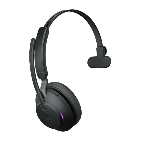 Jabra Evolve2 65, MS Mono Headset Draadloos Hoofdband Kantoor/callcenter USB Type-A Bluetooth Zwart (26599-899-989)