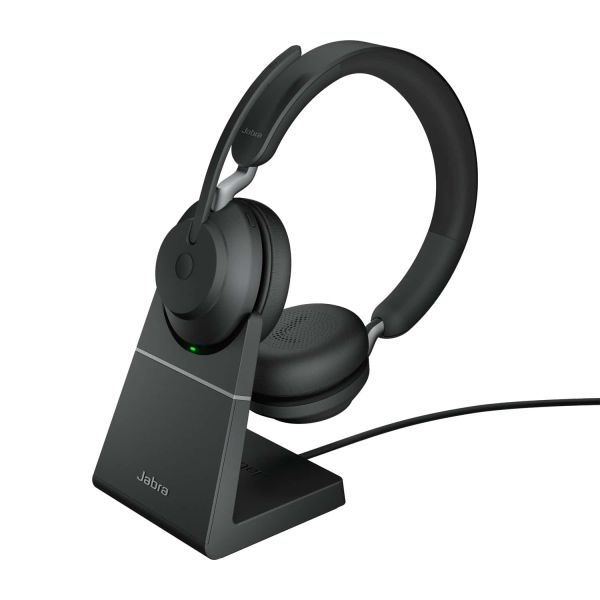 Jabra Evolve2 65 Headset Draadloos Hoofdband Kantoor/callcenter USB Type-A Bluetooth Oplaadhouder (26599-989-989)
