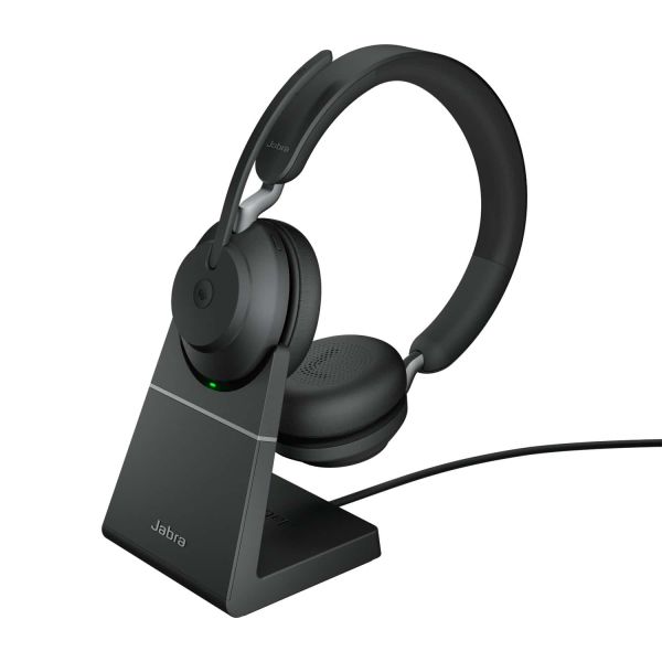 Jabra Evolve2 65 Headset Draadloos Hoofdband Kantoor/callcenter USB Type-A Bluetooth Oplaadhouder Zwart (26599-999-989)
