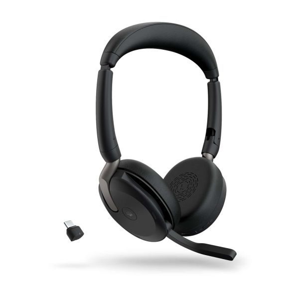 Jabra Evolve2 65 Flex Headset Bedraad en draadloos Hoofdband Kantoor/callcenter Bluetooth Zwart (26699-999-889)