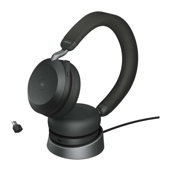 Jabra Evolve2 75 Headset Draadloos Hoofdband Kantoor/callcenter USB Type-C Bluetooth Oplaadhouder Zwart (27599-999-889)