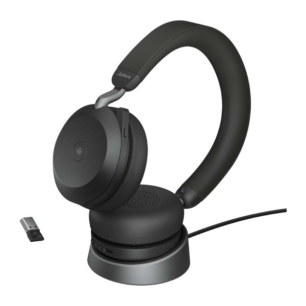 Jabra Evolve2 75 Headset Draadloos Hoofdband Kantoor/callcenter Bluetooth Oplaadhouder Zwart (27599-999-989)