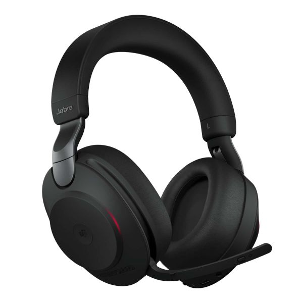 Jabra Evolve2 85, MS Stereo Headset Bedraad en draadloos Hoofdband Kantoor/callcenter USB Type-A Bluetooth Zwart (28599-999-989)