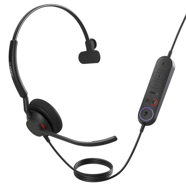 Jabra Engage 40 Headset Bedraad Hoofdband Kantoor/callcenter USB Type-A Bluetooth Zwart (4093-413-279)