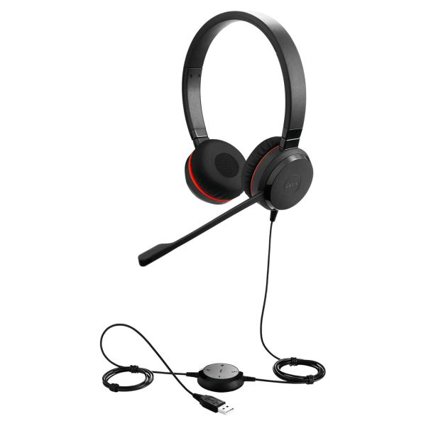 Jabra Evolve 20SE MS Stereo Headset Bedraad Hoofdband Kantoor/callcenter USB Type-A Bluetooth Zwart (4999-823-309)