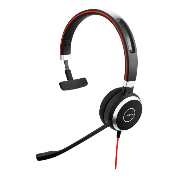 Jabra Evolve 40 MS Mono Headset Bedraad Hoofdband Kantoor/callcenter Zwart (6393-823-109)