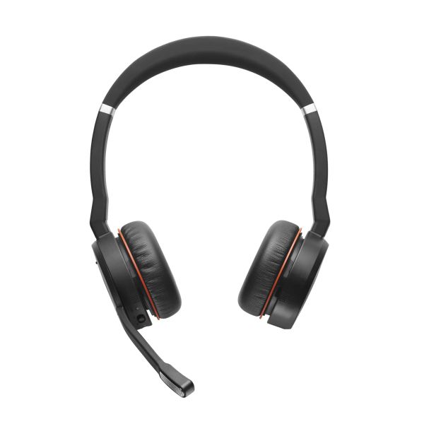 Jabra Evolve 75 MS Stereo Headset Bedraad en draadloos Hoofdband Kantoor/callcenter Micro-USB Bluetooth Zwart, Rood (7599-832-109)