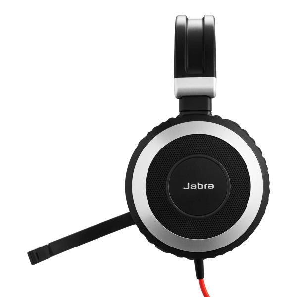 Jabra Evolve 80 UC Stereo Headset Bedraad Hoofdband Kantoor/callcenter Bluetooth Zwart (7899-829-209)