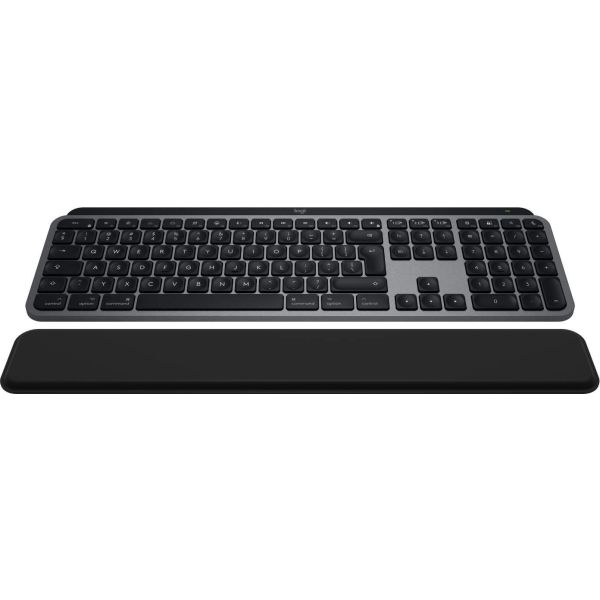 Logitech MX Keys S Combo for Mac toetsenbord Inclusief muis Thuis/Werk RF-draadloos + Bluetooth QWERTY US International Aluminium, Zwart (920-012845)