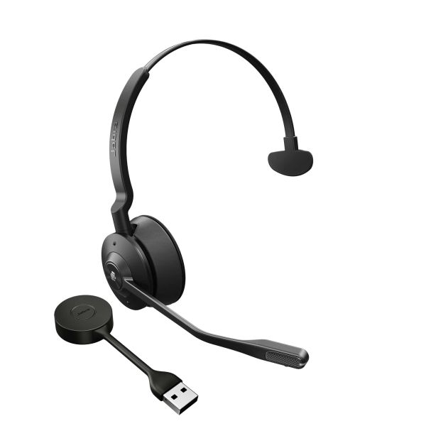 Jabra Engage 55 Headset Draadloos Hoofdband Kantoor/callcenter Zwart, Titanium (9553-450-111)