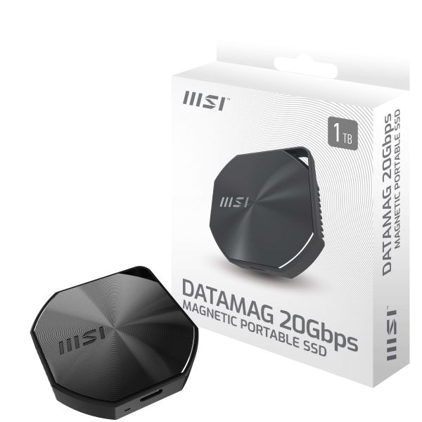 MSI DATAMAG 20GBPS 1TB externe solide-state drive USB Type-C USB 3.2 Gen 2x2 Zwart (S78-440L0B0-P83)