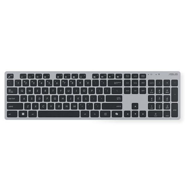 ASUS W5000 Wireless Keyboard and Mouse Set toetsenbord Inclusief muis Universeel RF Draadloos Grijs (90XB0430-BKM300)  ASUS W5000 Wireless Keyboard and Mouse Set toetsenbord Inclusief muis Universeel RF Draadloos Grijs (90XB0430-BKM300)