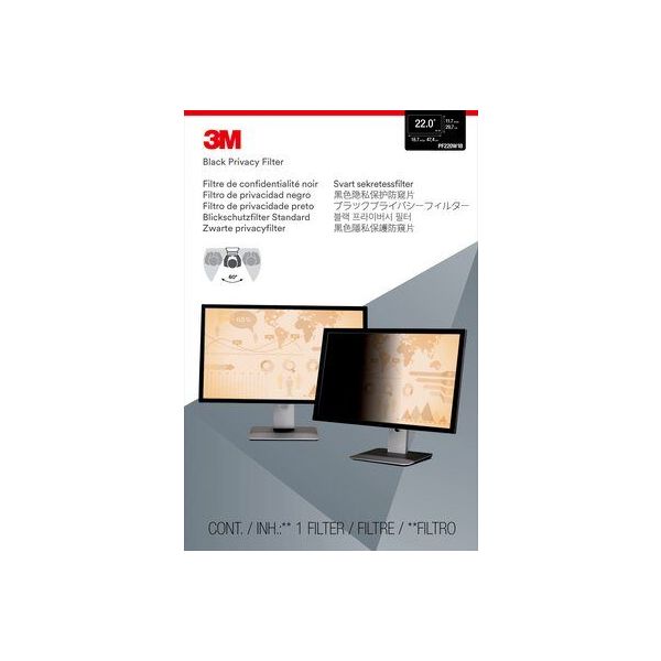 3M Privacy Filter voor 22in Monitor, 16:10, PF220W1B (PF220W1B)