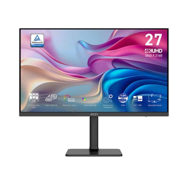 MSI MODERN MD272UPHGDE computer monitor 68,6 cm (27") 3840 x 2160 Pixels 4K Ultra HD Zwart (9S6-3PB19H-271)