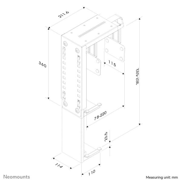 Neomounts cpu houder (CPU-D100BLACK)