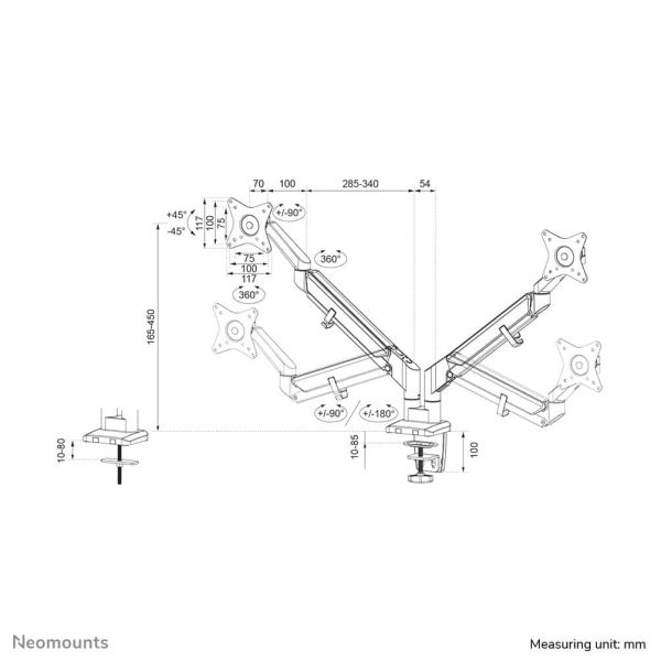 Neomounts monitorarm (DS70-810BL2)