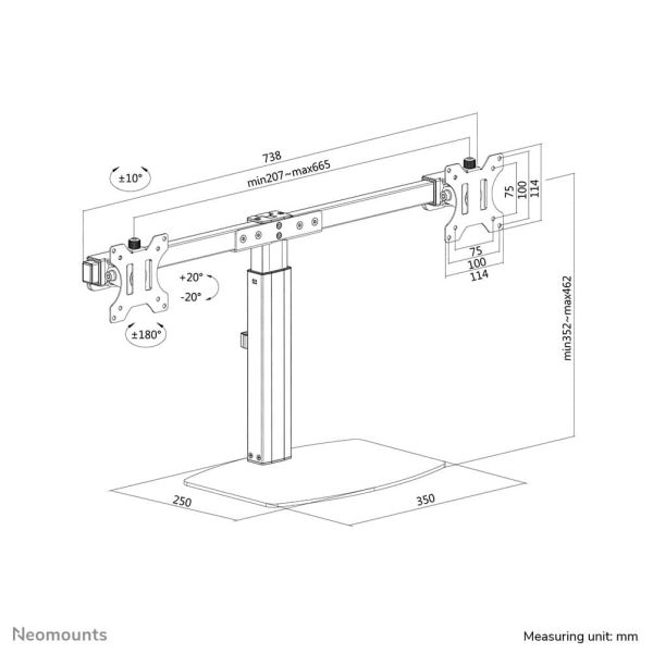 Neomounts monitor stand (FPMA-D865DBLACK)