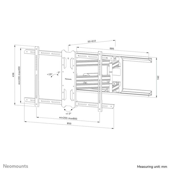 Neomounts tv wandsteun (WL40S-850BL18)
