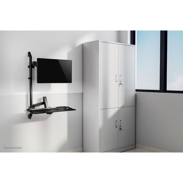 Neomounts wandgemonteerd zit-sta werkstation (WL90-325BL1)