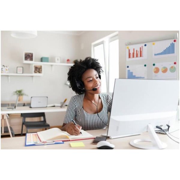 Kensington K33065WW hoofdtelefoon/headset Bedraad Hoofdband Kantoor/callcenter USB Type-A Zwart (K33065WW)