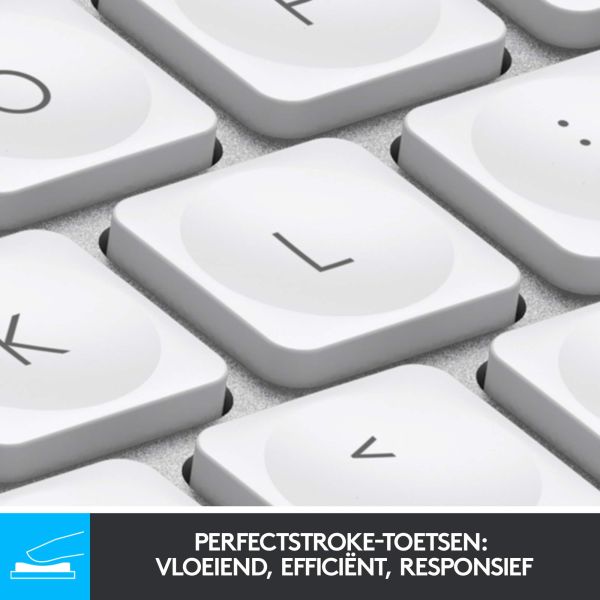 Logitech MX Keys Mini For Mac Minimalist Wireless Illuminated Keyboard toetsenbord Kantoor Bluetooth QWERTY Engels Wit (920-010526)