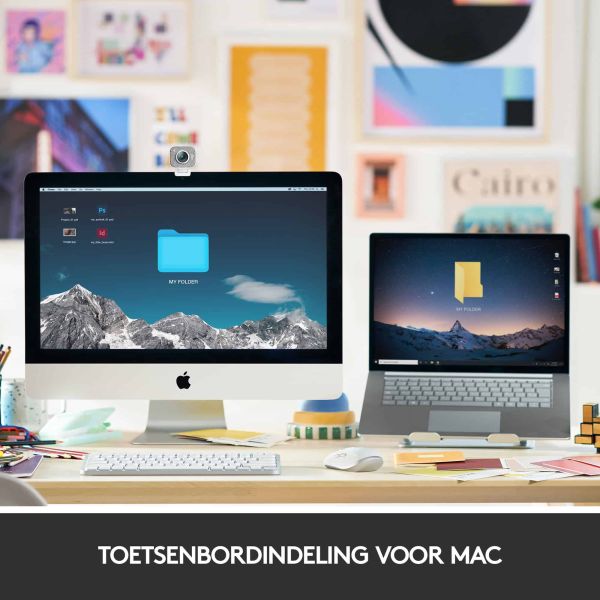 Logitech MX Keys Mini For Mac Minimalist Wireless Illuminated Keyboard toetsenbord Kantoor Bluetooth QWERTY Engels Wit (920-010526)