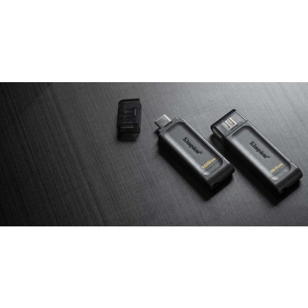 Kingston Technology DataTraveler 70 USB flash drive 128 GB USB Type-C 3.2 Gen 1 (3.1 Gen 1) Zwart (DT70/128GB)