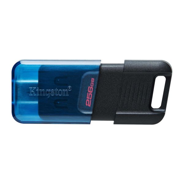 Kingston Technology DataTraveler 80 USB flash drive 256 GB USB Type-C 3.2 Gen 1 (3.1 Gen 1) Zwart, Blauw (DT80M/256GB)