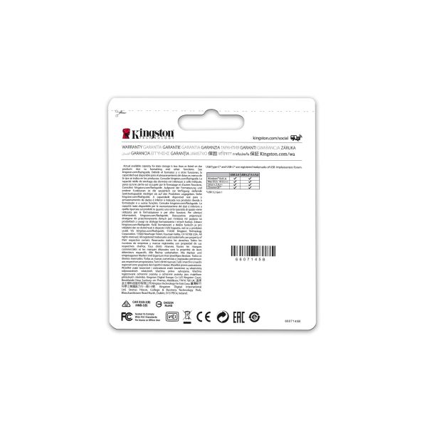 Kingston Technology DataTraveler 256GB microDuo 3C 200 MB/s dubbele USB-A + USB-C (DTDUO3CG3/256GB) Kingston Technology DataTraveler 256GB microDuo 3C 200 MB/s dubbele USB-A + USB-C (DTDUO3CG3/256GB)