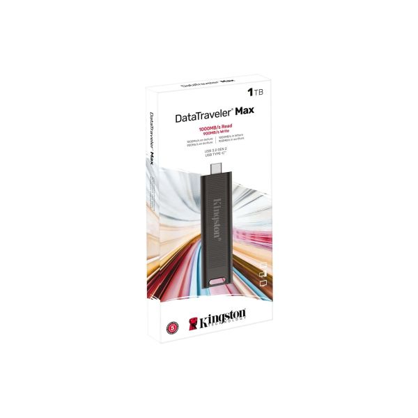 Kingston Technology DataTraveler Max USB flash drive 1000 GB USB Type-C Zwart (DTMAX/1TB)