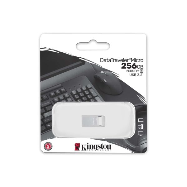 Kingston Technology DataTraveler Micro USB flash drive 256 GB USB Type-A 3.2 Gen 1 (3.1 Gen 1) Zilver (DTMC3G2/256GB)