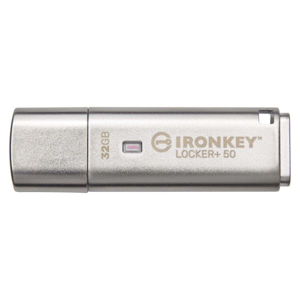 Kingston Technology IronKey Locker+ 50 USB flash drive 32 GB USB Type-A 3.2 Gen 1 (3.1 Gen 1) Zilver (IKLP50/32GB)