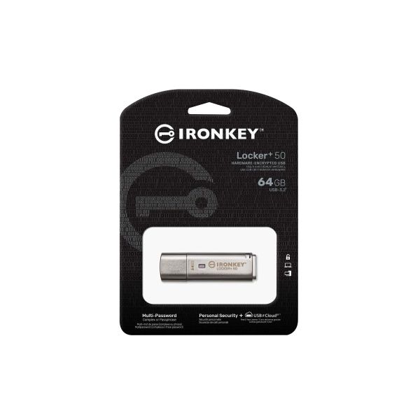 Kingston Technology IronKey 64GB IKLP50 AES USB, met 256-bits versleuteling (IKLP50/64GB) Kingston Technology IronKey 64GB IKLP50 AES USB, met 256-bits versleuteling (IKLP50/64GB)