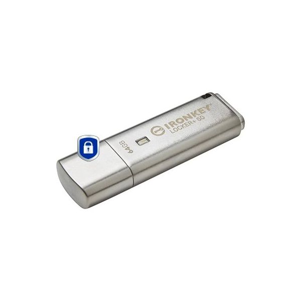 Kingston Technology IronKey 64GB IKLP50 AES USB, met 256-bits versleuteling (IKLP50/64GB) Kingston Technology IronKey 64GB IKLP50 AES USB, met 256-bits versleuteling (IKLP50/64GB)