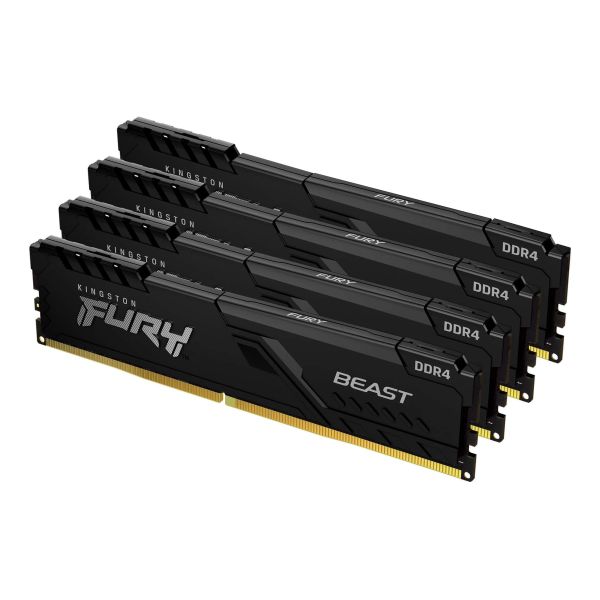Kingston Technology FURY Beast geheugenmodule 64 GB 4 x 16 GB DDR4 2666 MHz (KF426C16BB1K4/64)