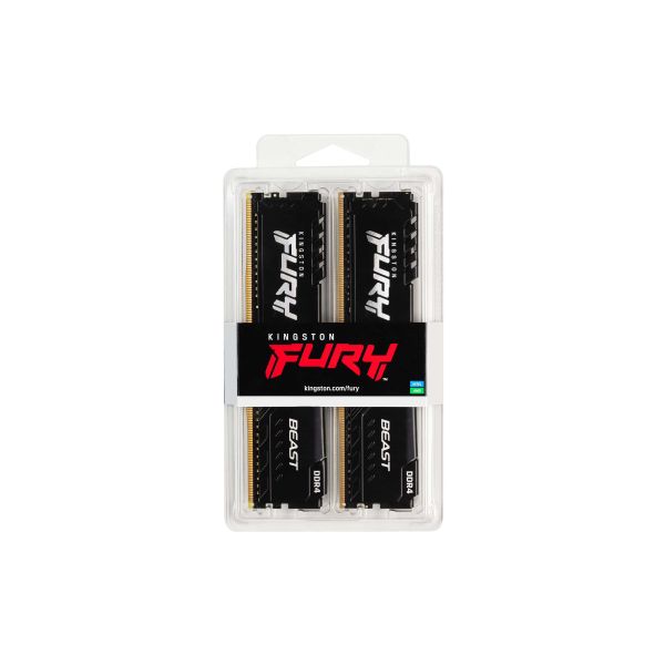 Kingston Technology FURY Beast 16GB 2666MT/s DDR4 CL16 DIMM (Kit van 4) Black (KF426C16BBK4/16)