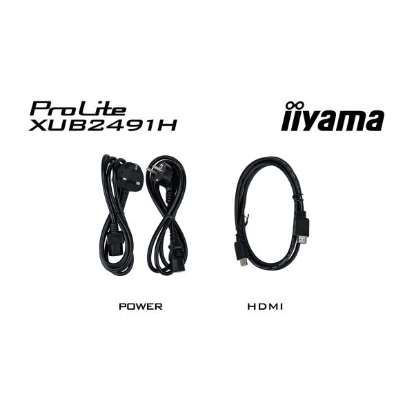 iiyama ProLite XUB2491H-B1 computer monitor 60,5 cm (23.8") 1920 x 1080 Pixels Full HD LED Zwart (XUB2491H-B1)
