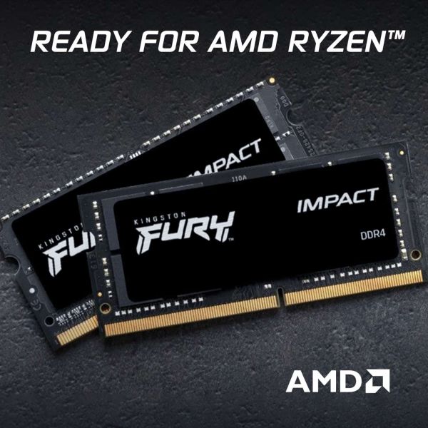 Kingston Technology FURY 32GB 3200MT/s DDR4 CL20 SODIMM (Kit of 2) Impact (KF432S20IBK2/32)