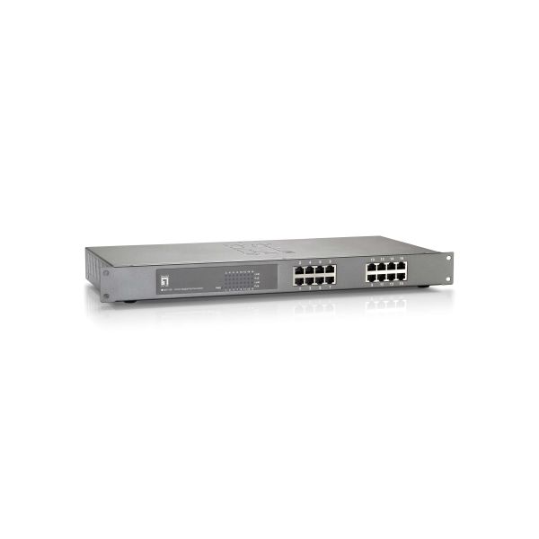 LevelOne GEP-1621W120 netwerk-switch Gigabit Ethernet (10/100/1000) Power over Ethernet (PoE) Grijs (GEP-1621W120) 3/3