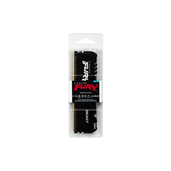 Kingston Technology FURY Beast RGB geheugenmodule 8 GB 1 x 8 GB DDR4 3600 MT/s 288-pin DIMM